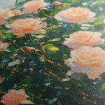 Floral 1287 Canvas Art 16" x 16" / 40 x 40 cm / Black