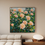 Floral 1287 Canvas Art 60 x 60 cm / Black