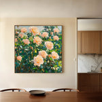 Floral 1287 Canvas Art 60 x 60 cm / Black
