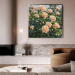 Floral 1287 Canvas Art 60 x 60 cm / Black