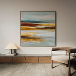 Abstract 1288 Canvas Art 16" x 16" / 40 x 40 cm / Black