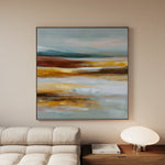 Abstract 1288 Canvas Art 16" x 16" / 40 x 40 cm / Black
