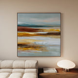 Abstract 1288 Canvas Art 16" x 16" / 40 x 40 cm / Black