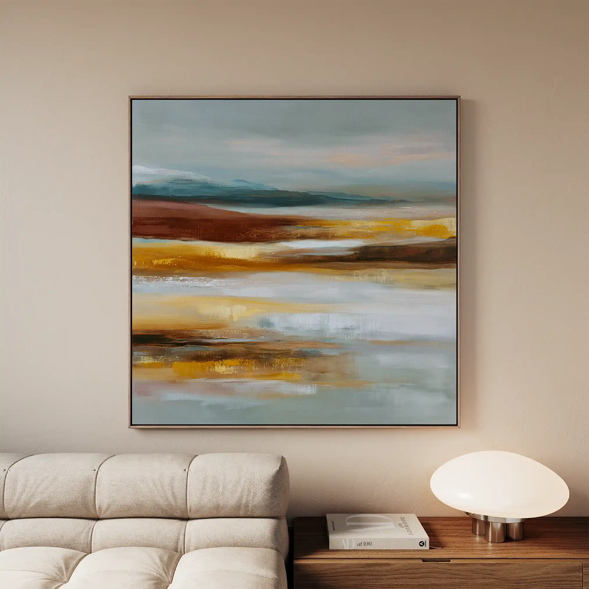 Abstract 1288 Canvas Art 60 x 60 cm / Black