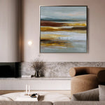 Abstract 1288 Canvas Art 60 x 60 cm / Black