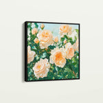 Floral 1288 Canvas Art 16" x 16" / 40 x 40 cm / Black