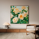 Floral 1288 Canvas Art 60 x 60 cm / Black