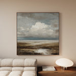 Abstract 1289 Canvas Art 16" x 16" / 40 x 40 cm / Black