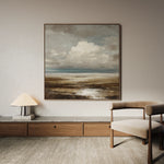 Abstract 1289 Canvas Art 16" x 16" / 40 x 40 cm / Black