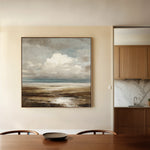 Abstract 1289 Canvas Art 16" x 16" / 40 x 40 cm / Black