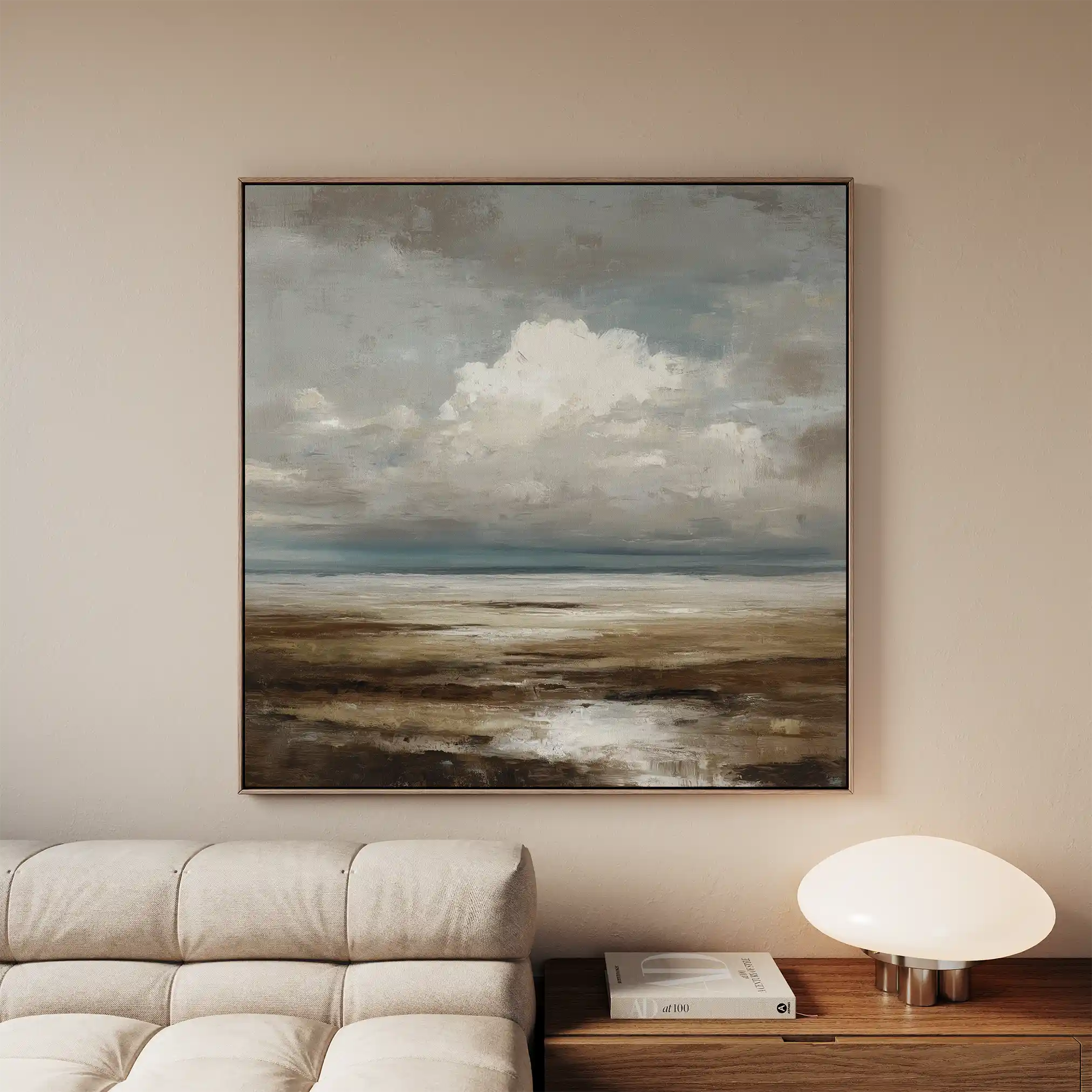 Abstract 1289 Canvas Art 60 x 60 cm / Black