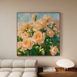 Floral 1289 Canvas Art 16" x 16" / 40 x 40 cm / Black
