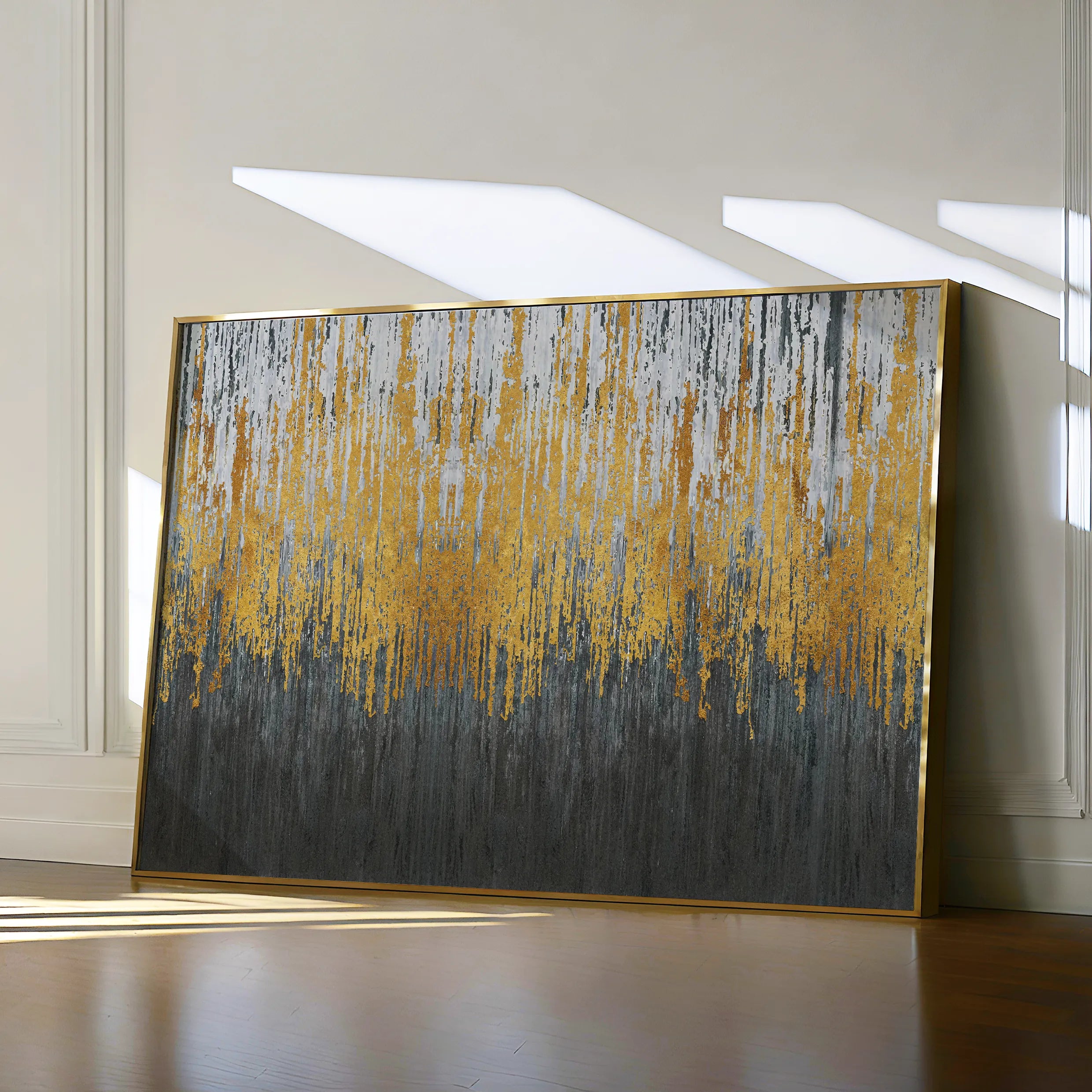 Abstract 129 Canvas Art 18" x 24" / 45 x 60 cm / Black