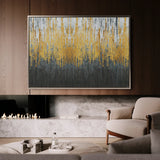 Abstract 129 Canvas Art 18" x 24" / 45 x 60 cm / Black