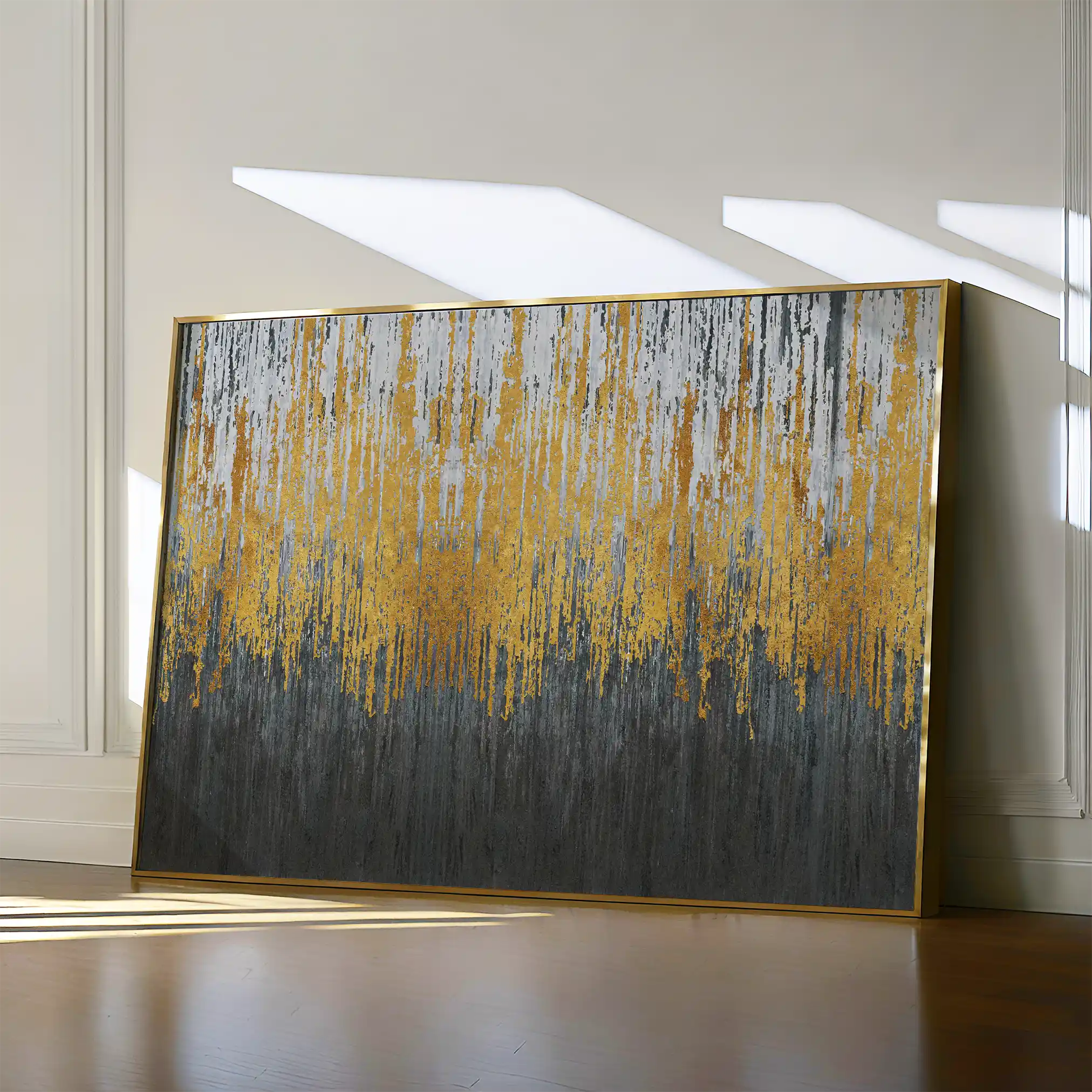Abstract 129 Canvas Art 60 x 40 cm / Black
