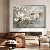 Floral 129 Canvas Art 18" x 24" / 45 x 60 cm / Black