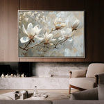 Floral 129 Canvas Art 18" x 24" / 45 x 60 cm / Black