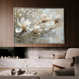 Floral 129 Canvas Art 18" x 24" / 45 x 60 cm / Black