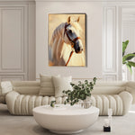 Horses 129 Canvas Art 18" x 24" / 45 x 60 cm / Black