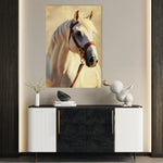 Horses 129 Canvas Art 18" x 24" / 45 x 60 cm / Black