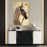 Horses 129 Canvas Art 18" x 24" / 45 x 60 cm / Black