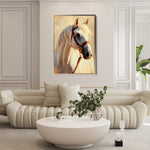Horses 129 Canvas Art 60 x 40 cm / Black