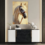 Horses 129 Canvas Art 60 x 40 cm / Black