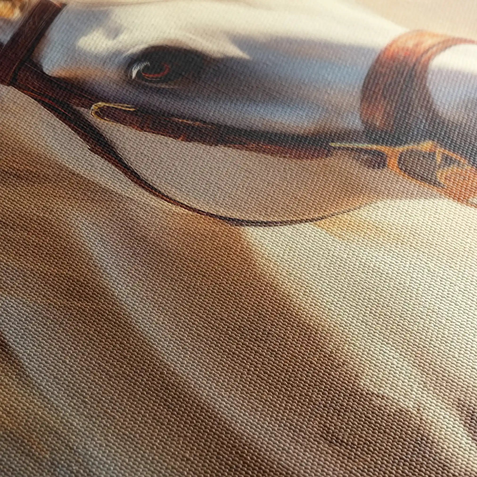 Horses 129 Canvas Art 60 x 40 cm / Black