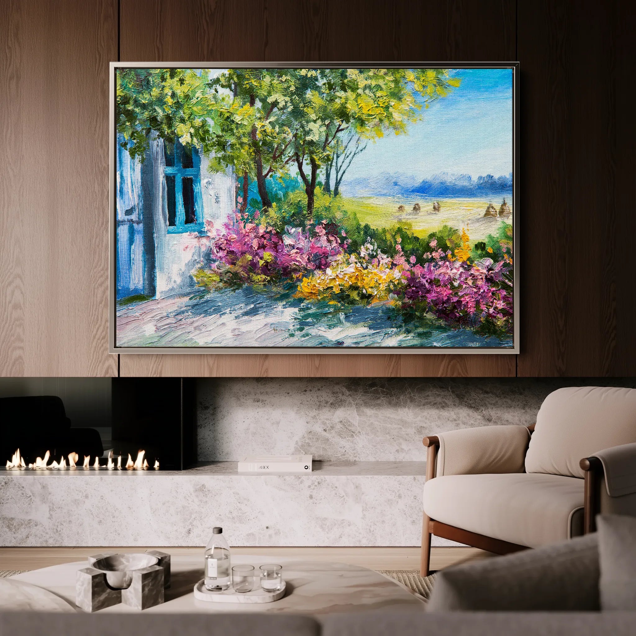 Landscape 129 Canvas Art 18" x 24" / 45 x 60 cm / Black