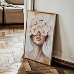 Portrait 129 Canvas Art 18" x 24" / 45 x 60 cm / Black
