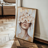 Portrait 129 Canvas Art 18" x 24" / 45 x 60 cm / Black
