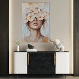 Portrait 129 Canvas Art 18" x 24" / 45 x 60 cm / Black