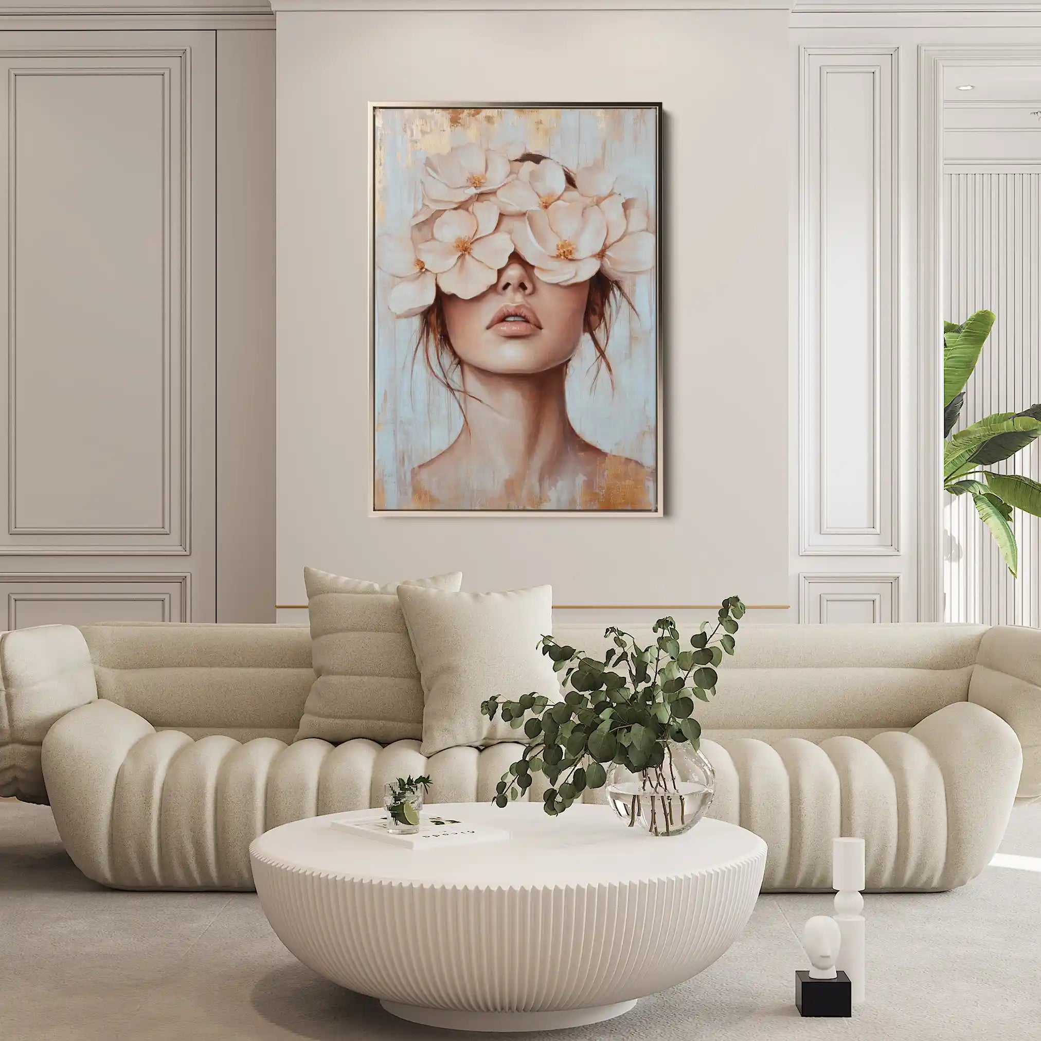 Portrait 129 Canvas Art 60 x 40 cm / Black