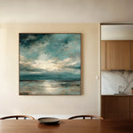 Abstract 1290 Canvas Art 16" x 16" / 40 x 40 cm / Black