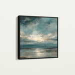 Abstract 1290 Canvas Art 16" x 16" / 40 x 40 cm / Black