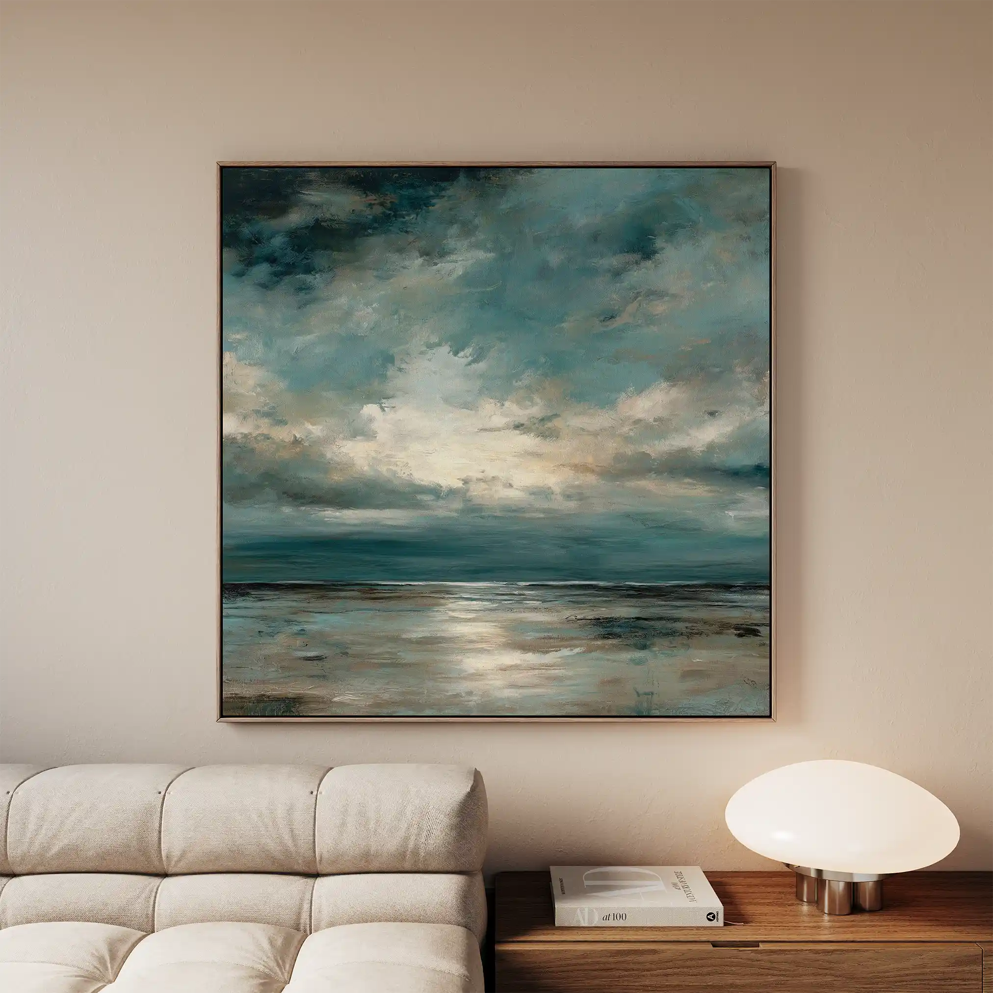 Abstract 1290 Canvas Art 60 x 60 cm / Black