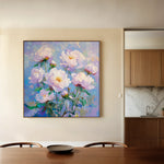 Floral 1290 Canvas Art 16" x 16" / 40 x 40 cm / Black