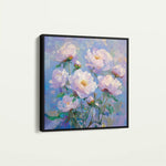 Floral 1290 Canvas Art 60 x 60 cm / Black