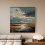 Abstract 1291 Canvas Art 16" x 16" / 40 x 40 cm / Black