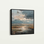 Abstract 1291 Canvas Art 16" x 16" / 40 x 40 cm / Black