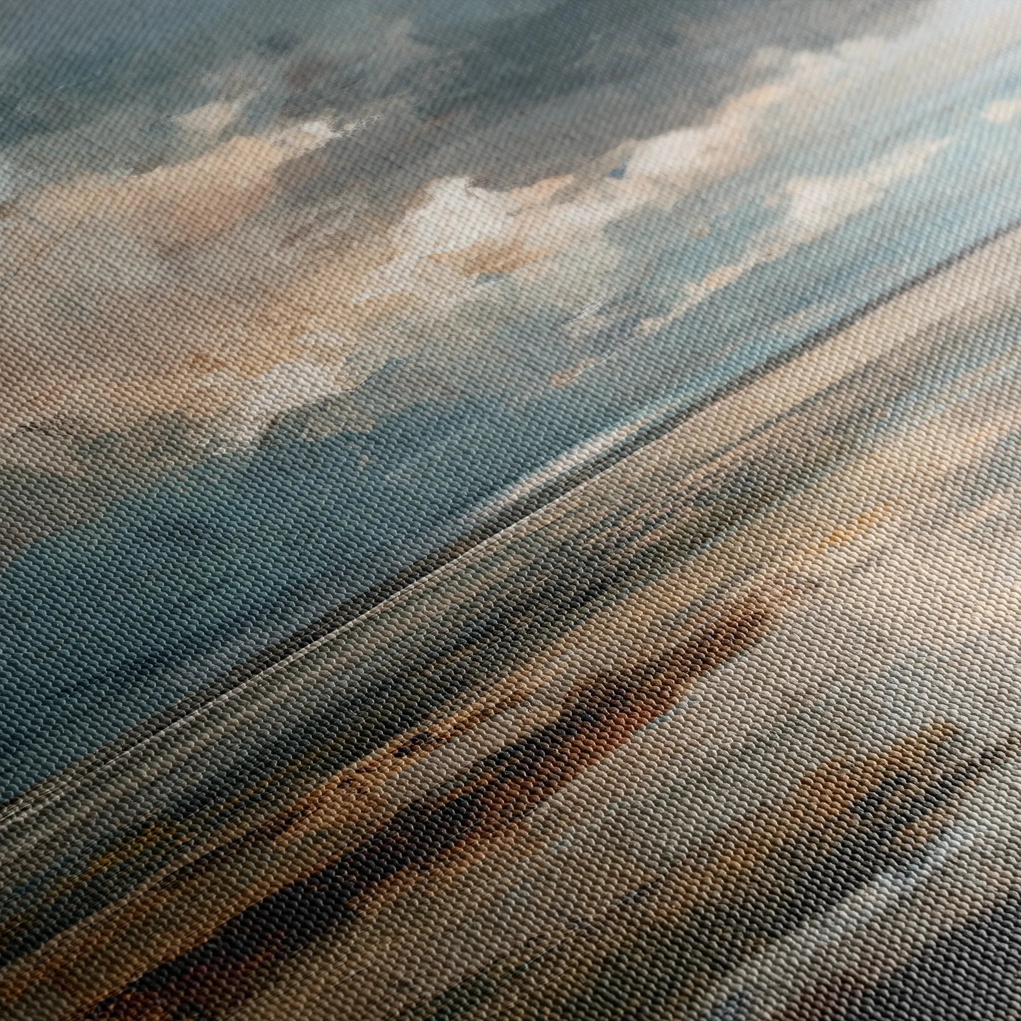 Abstract 1291 Canvas Art 16" x 16" / 40 x 40 cm / Black
