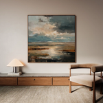 Abstract 1291 Canvas Art 60 x 60 cm / Black