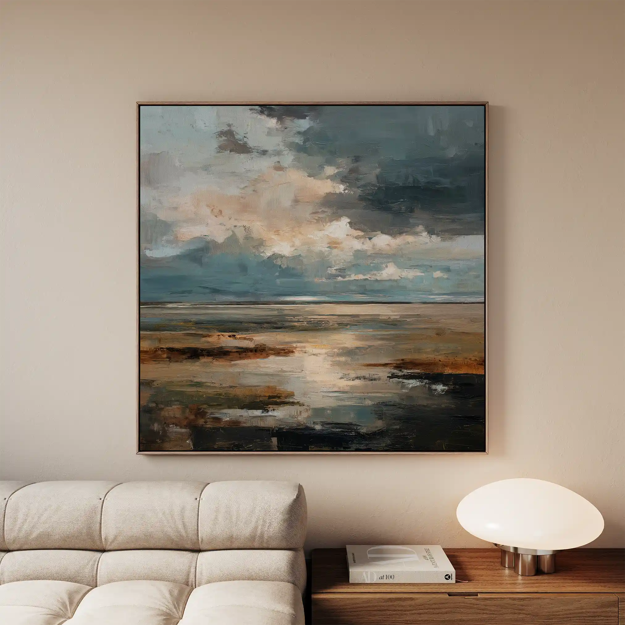 Abstract 1291 Canvas Art 60 x 60 cm / Black