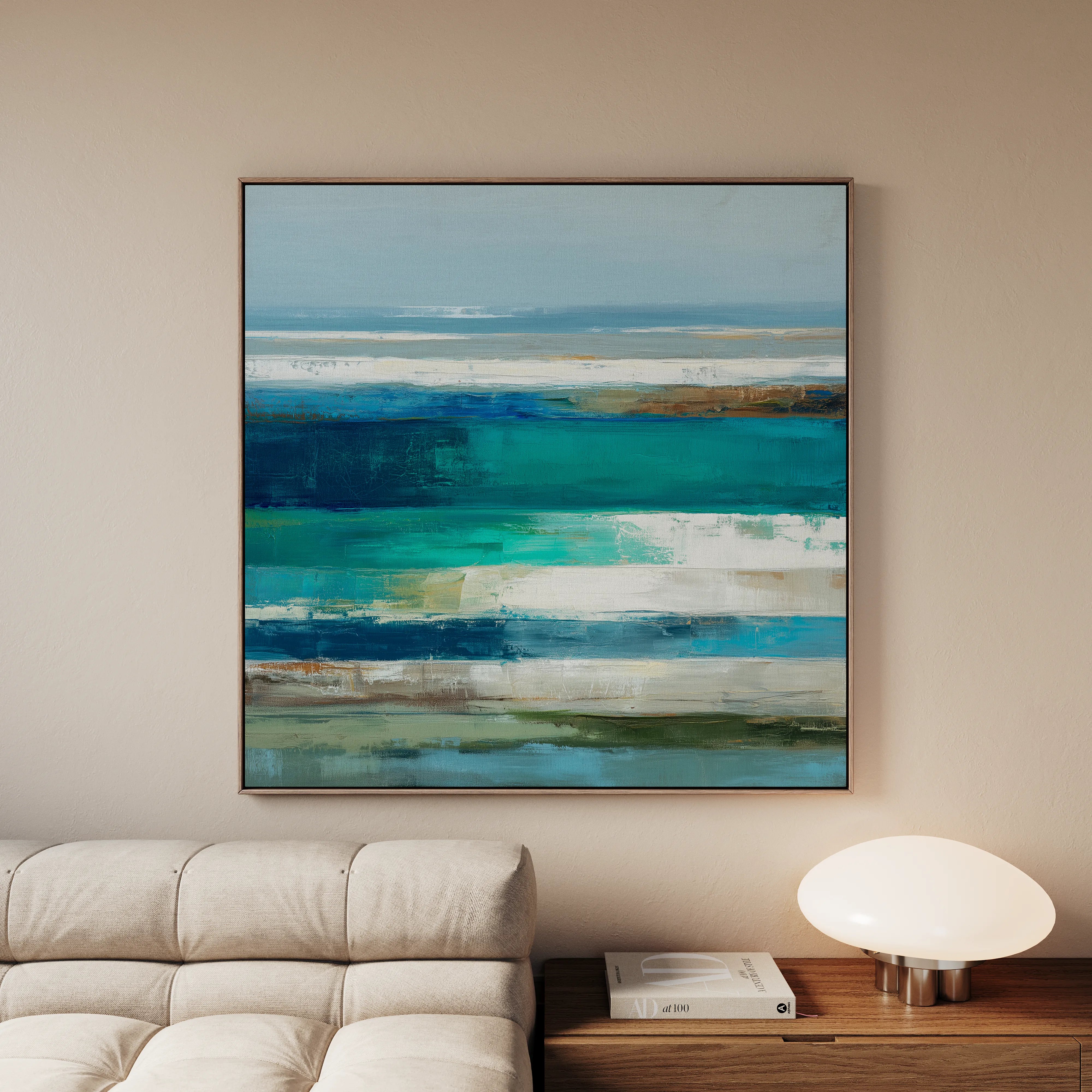 Abstract 1292 Canvas Art 16" x 16" / 40 x 40 cm / Black