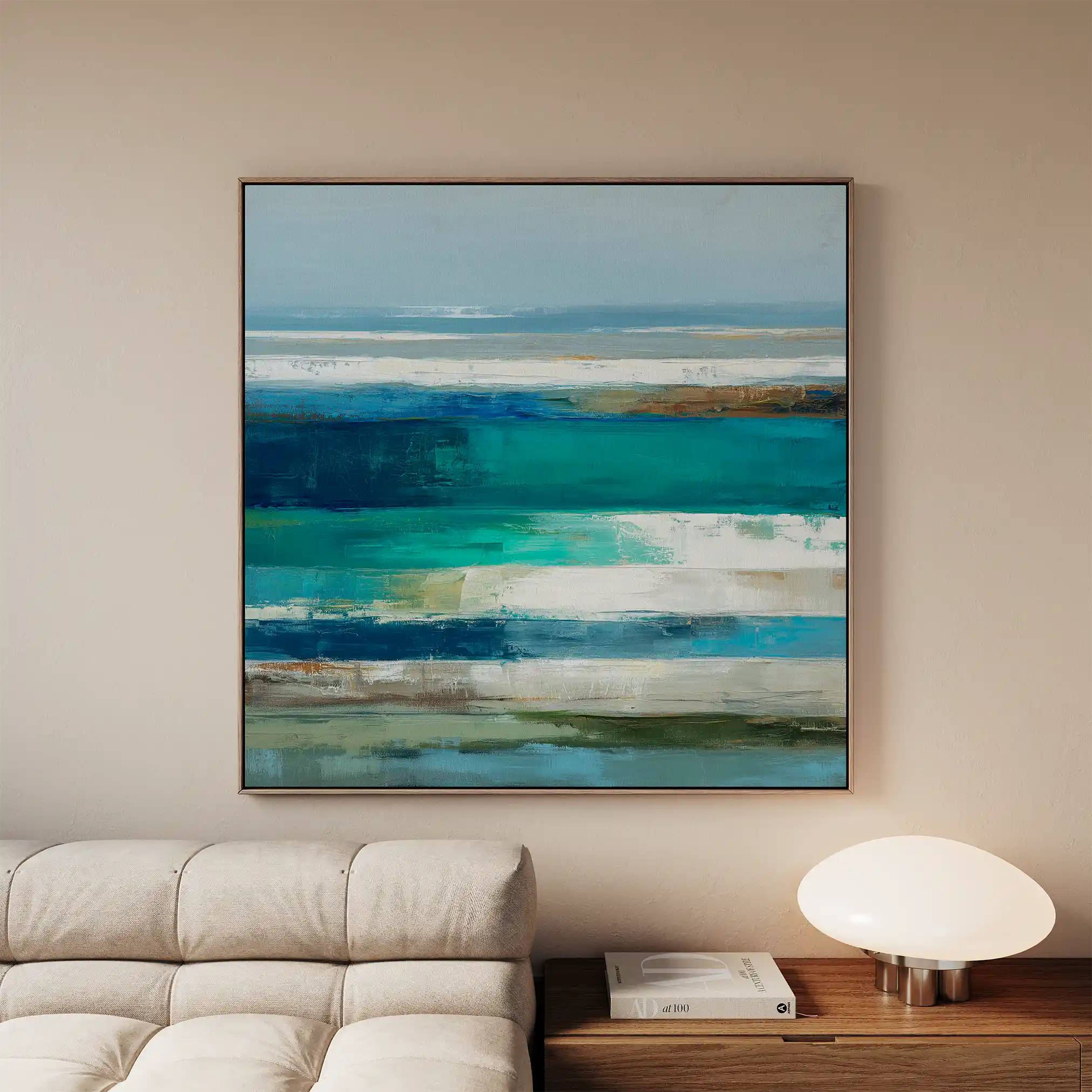 Abstract 1292 Canvas Art 60 x 60 cm / Black