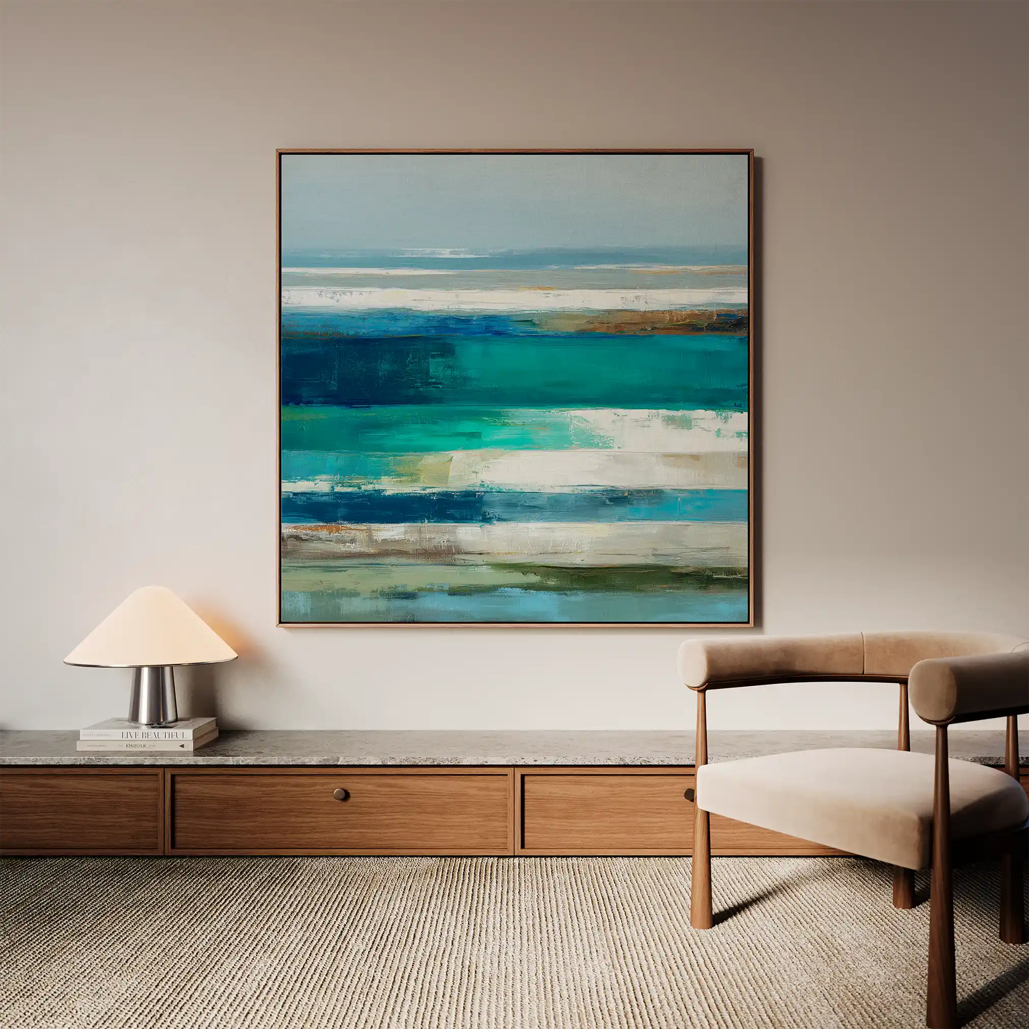 Abstract 1292 Canvas Art 60 x 60 cm / Black