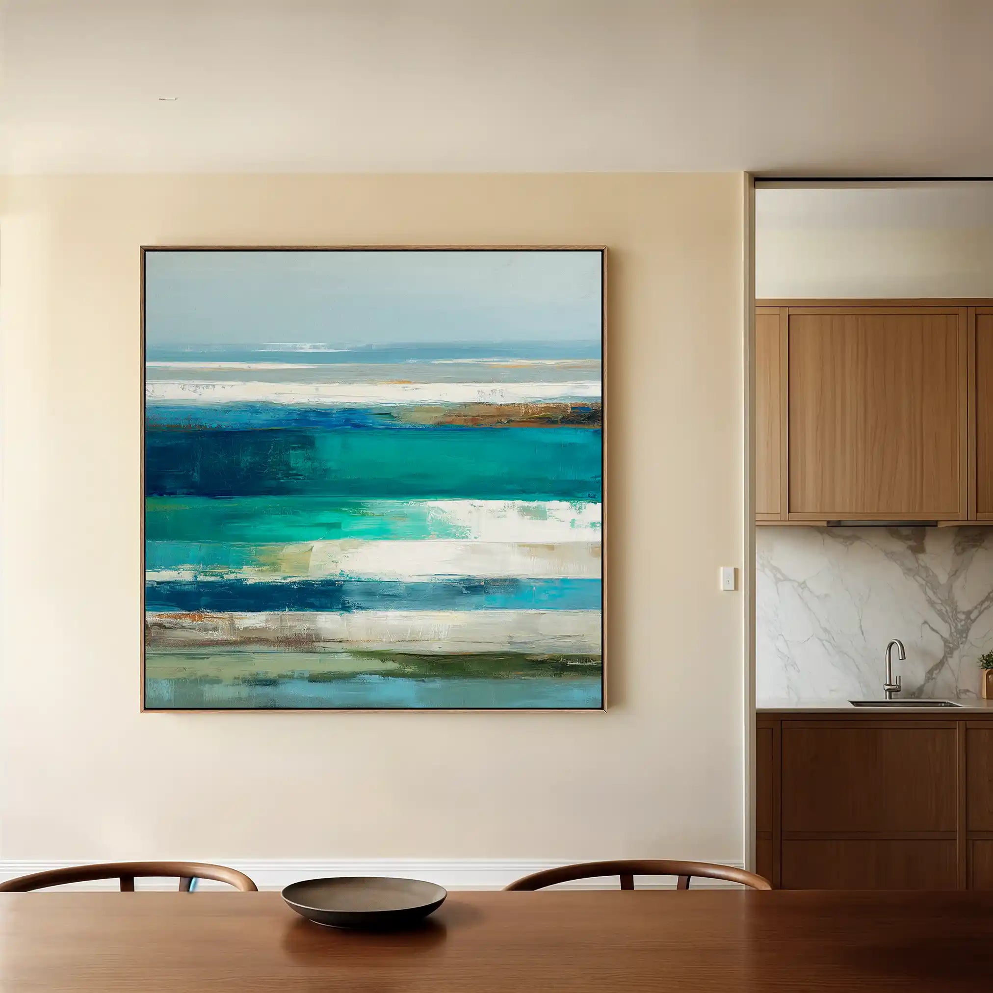 Abstract 1292 Canvas Art 60 x 60 cm / Black