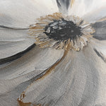 Floral 1292 Canvas Art 16" x 16" / 40 x 40 cm / Black