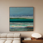 Abstract 1293 Canvas Art 16" x 16" / 40 x 40 cm / Black