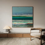 Abstract 1293 Canvas Art 16" x 16" / 40 x 40 cm / Black